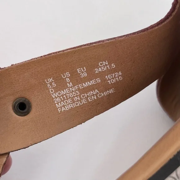 Clark’s Boho Reida Ryan Brown Leather Sandals Women’s Size 8.5 - Picture 6 of 7